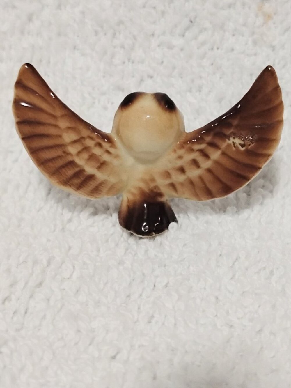 Vintage Bug House Japan Miniature 1"x2" Ceramic Owl Figurine Collectible - Picture 5 of 6